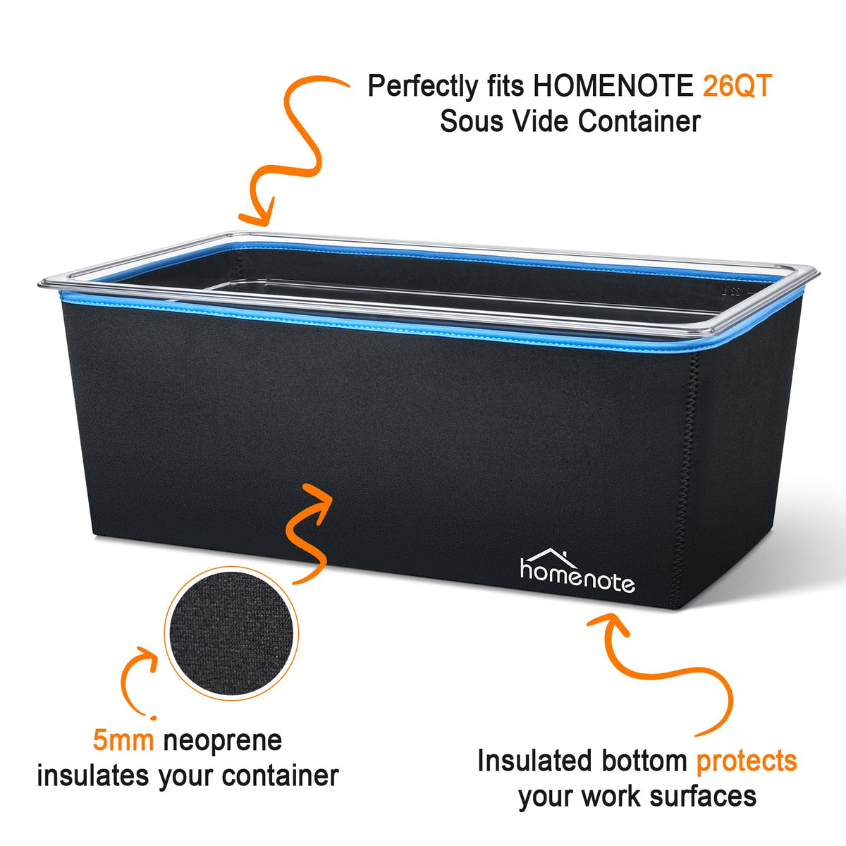 HOMENOTE transparent container view shows contents and water level at a glance