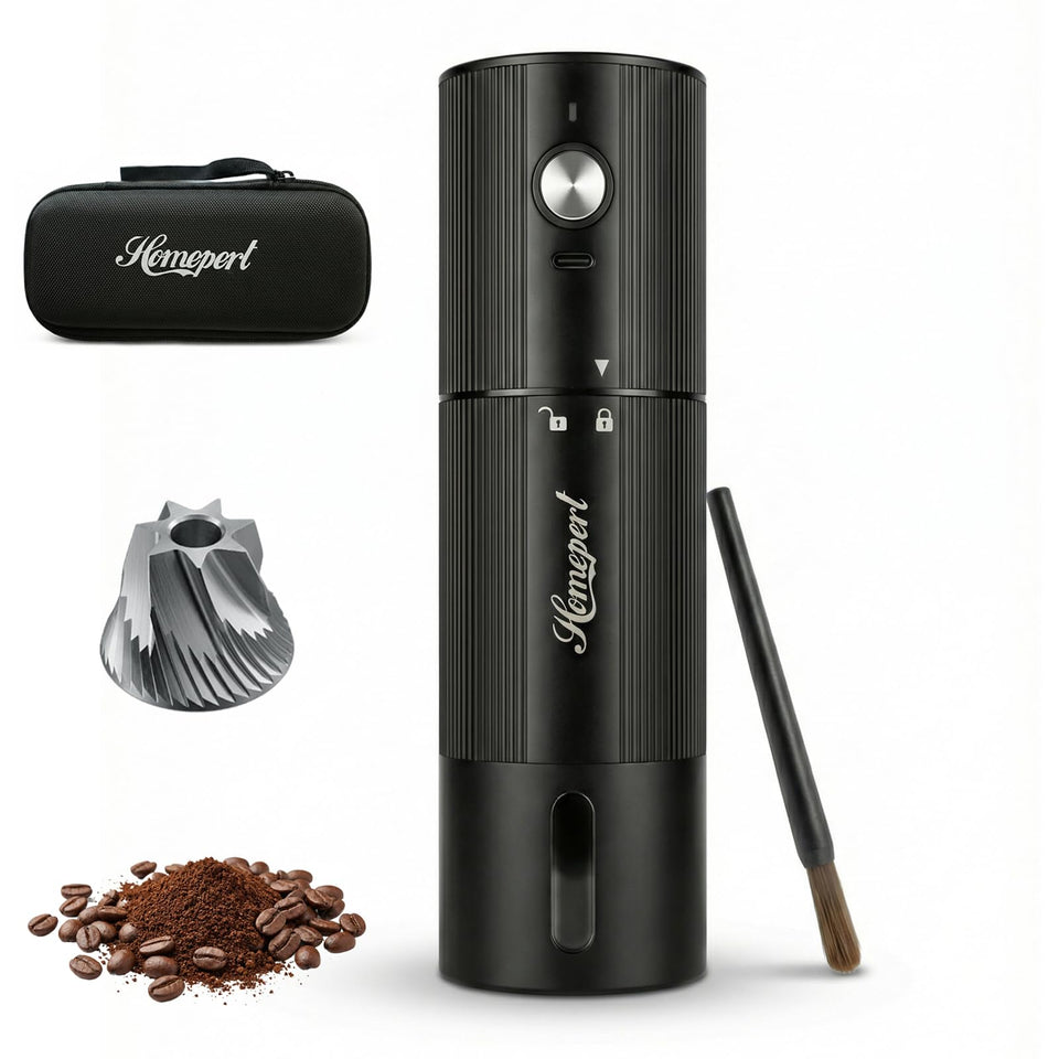 Homepert high-speed grinder with 1600mAh battery enabling cordless grinding on the go.