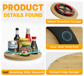Homerays Lazy Susan helps organize table essentials like napkins and condiments with style.