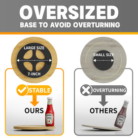 Homerays non-slip base keeps items stable while spinning for confident use.