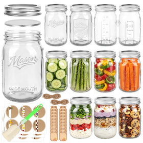 Homerove wide-mouth 32oz jar pour for effortless filling and clean pouring.