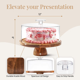 HOMESPHERE cake stand flips to a chic charcuterie board for serving.
