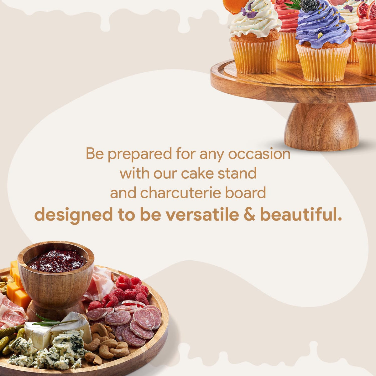 HOMESPHERE versatile platter for chips dips fruit and cheese boards.