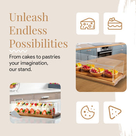 Homesphere bread and pastry display with lid for tidy storage