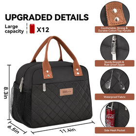 HOMESPON lunch bag side pockets for easy access to essentials.
