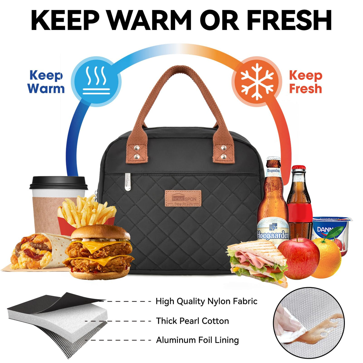HOMESPON exterior is water-resistant to protect contents.