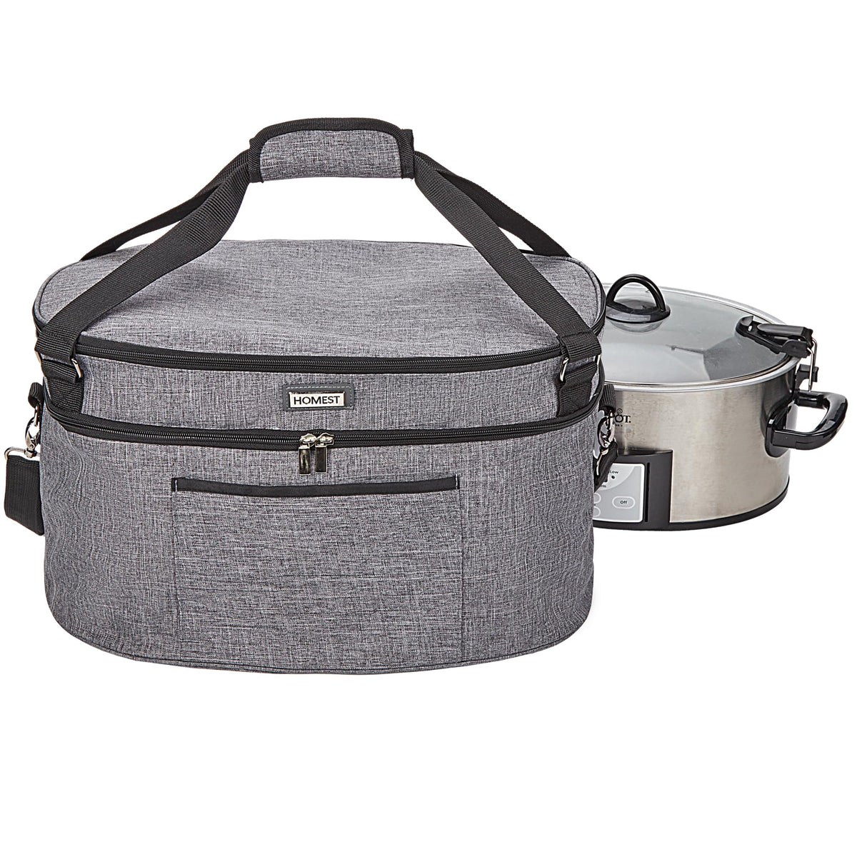 HOMEST travel-ready bag makes potlucks simple and organized.