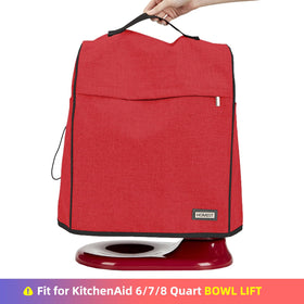 HOMEST dust-protection cover for KitchenAid in red with interior padding