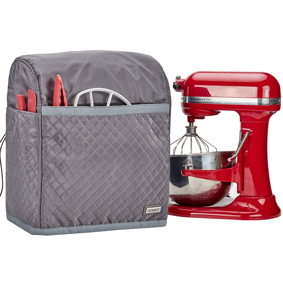 HOMEST quilted dust cover for stand mixer front view protects from dust and scratches