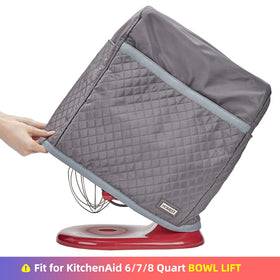 HOMEST quilted dust cover with pockets keeps accessories organized and protected