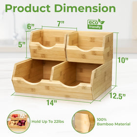 HOMESTEAD three-bin stackable set maximizes vertical pantry space.