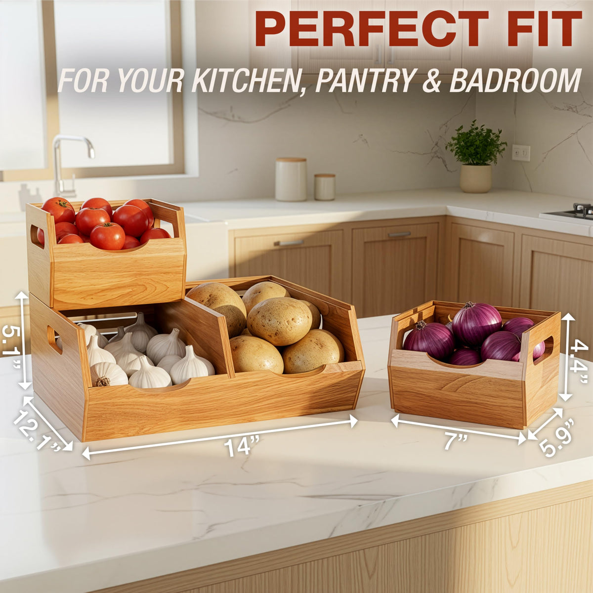 HOMESTEAD smaller bin demonstrates versatile nesting and stacking possibilities.