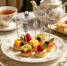 Homestia garnishing skewers with mirror finish elevate drink presentation