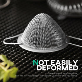 Homestia double-mesh strainer ideal for flour sifting and baking prep.