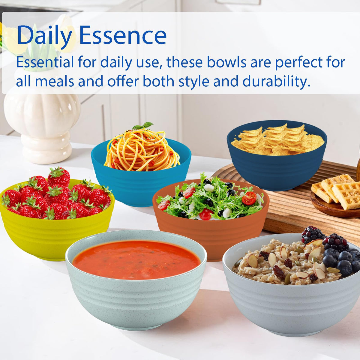Homestockplus BPA-free, odorless bowls for safe home dining