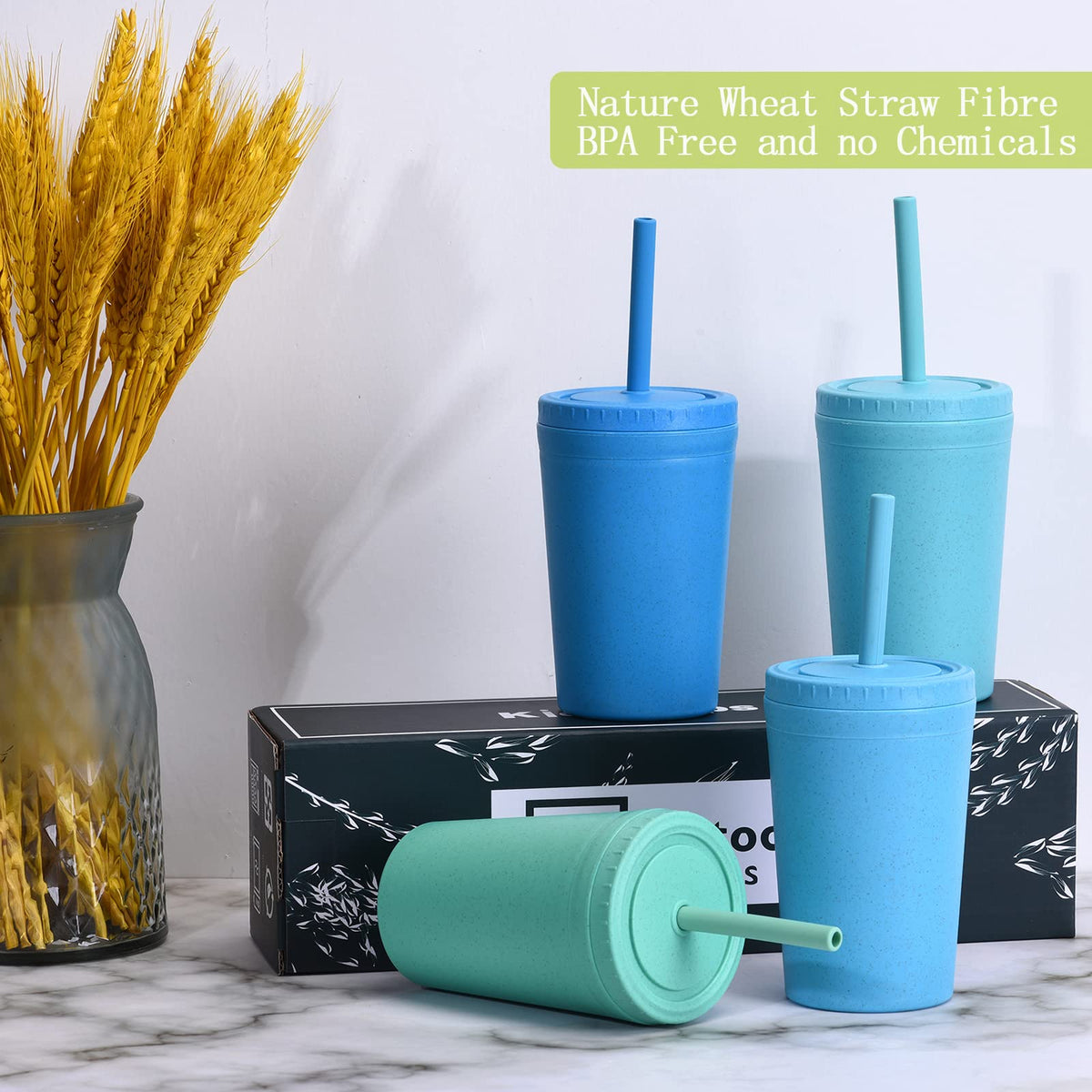 Homestockplus kids cup with lid and straw designed for safe, spill-free use