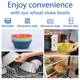 Homestockplus 32 oz bowls ideal for cereals or soups during busy mornings.
