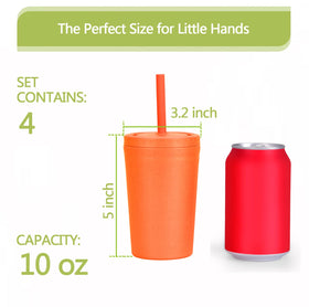 Homestockplus cups with four lids and cleaning tool for leaks prevention