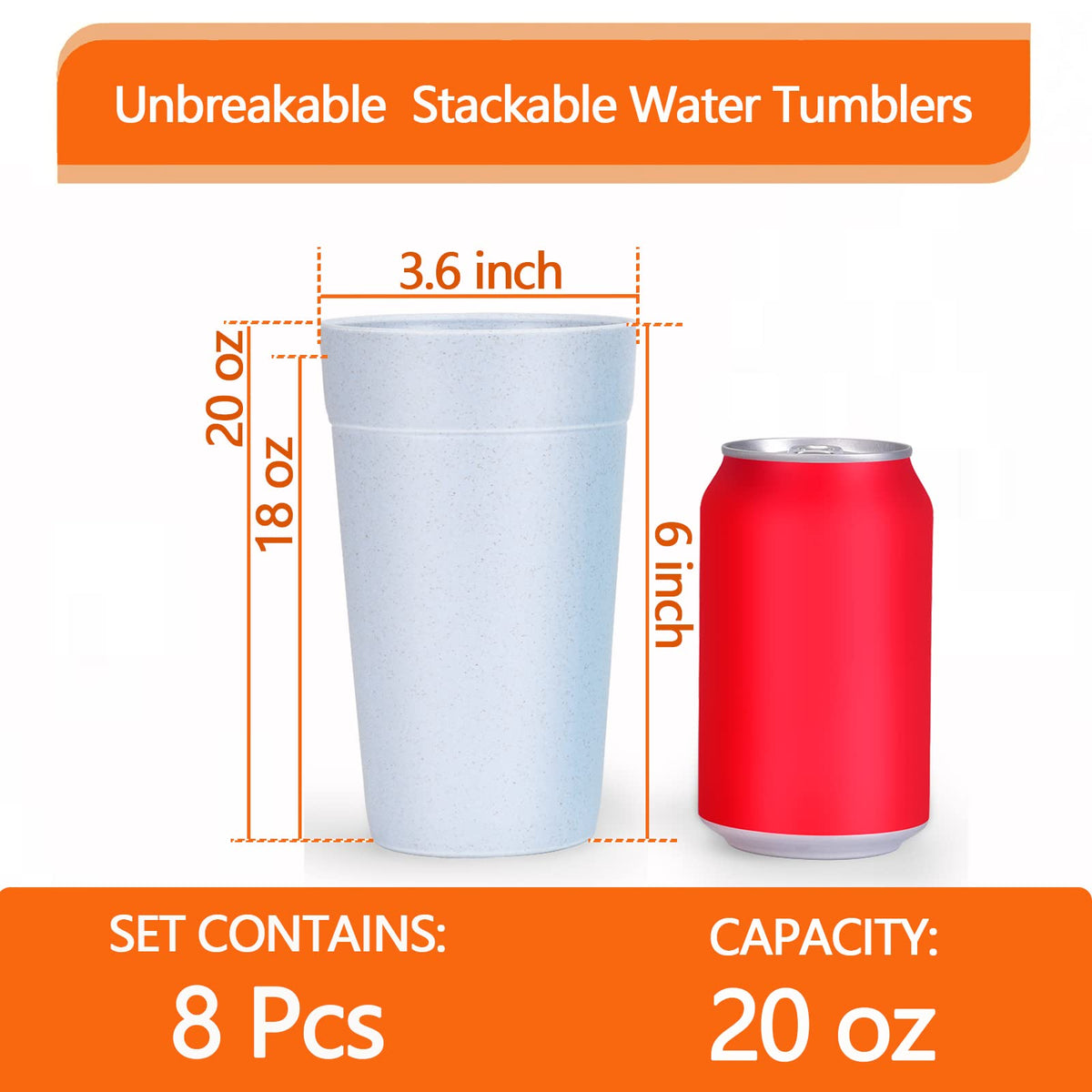 Homestockplus lightweight unbreakable tumblers designed for safe handling at home.