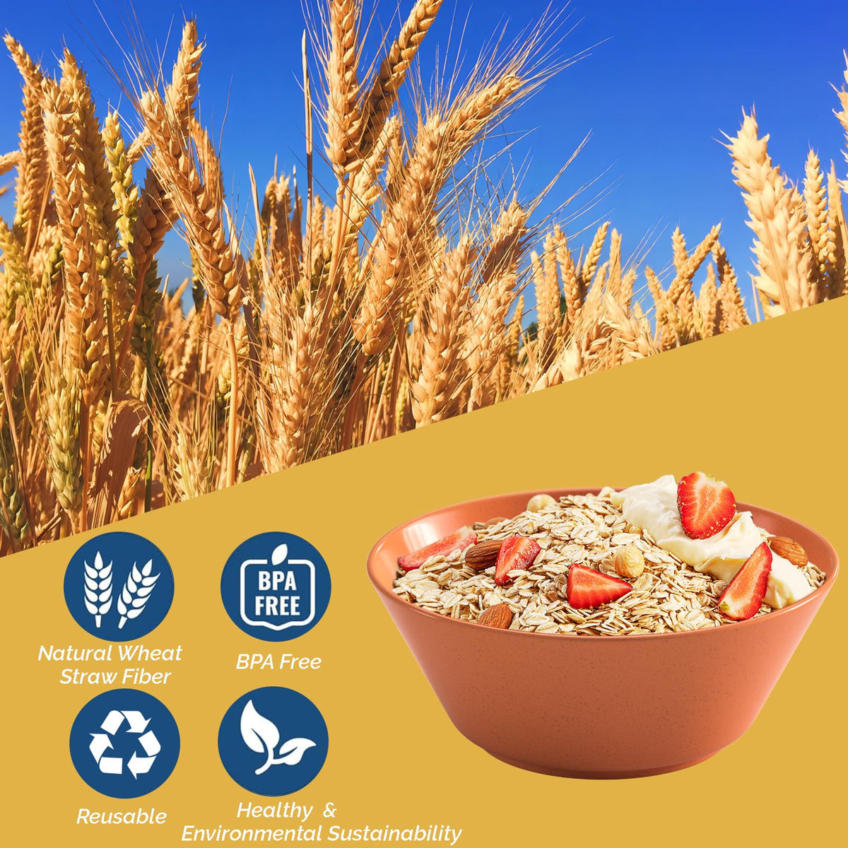 Homestockplus microwave-safe bowls heat leftovers evenly without overheating.