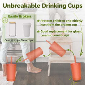Homestockplus silicone straws for wheat straw cups for safe sipping