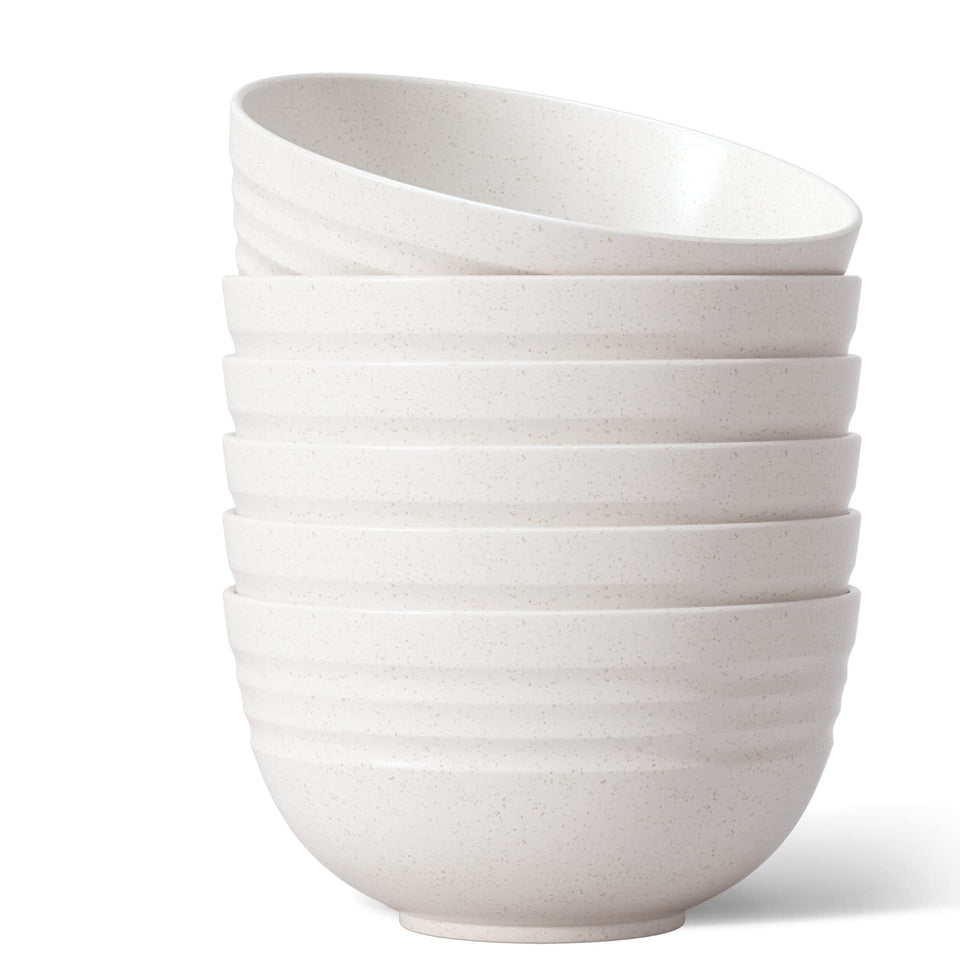 Homestockplus unbreakable bowl 25oz wheat straw beige side view, durable daily use