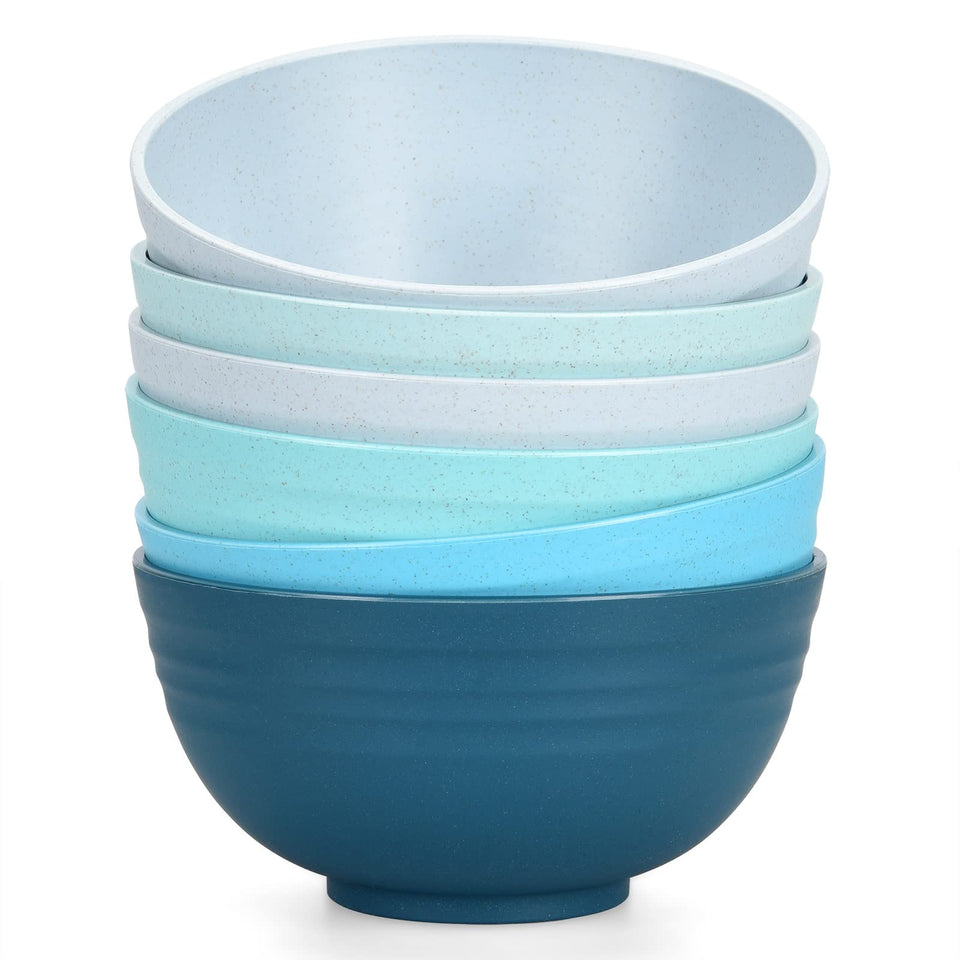 Homestockplus unbreakable bowls set of six shown in bright colors for daily meals.
