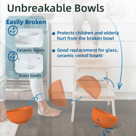 Homestockplus wheat straw fiber bowls offer eco-friendly, BPA-free tableware