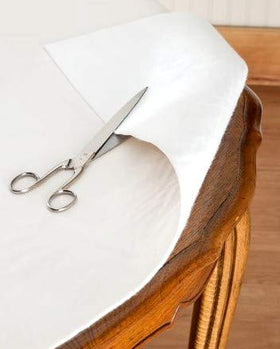 Homestyle waterproof vinyl surface guards against heat and stains.