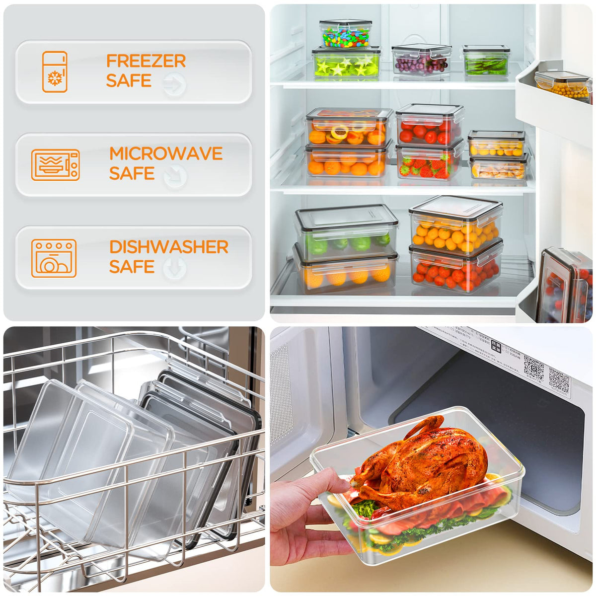 HOMETALL 23 oz square container great for leftovers and lunches