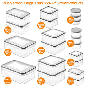 HOMETALL 34 oz rectangle container keeps portions organized and spill-free