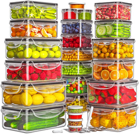 HOMETALL 50-piece airtight containers with lids for fresh meal prep.