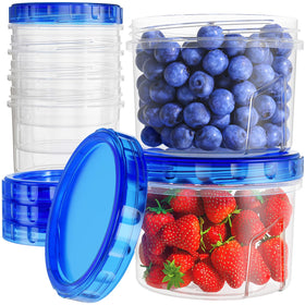 HOMETALL 6x16oz freezer containers with twist-top lids keep sauces fresh and spill-free.