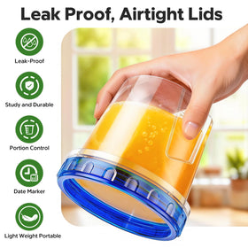 HOMETALL airtight, leakproof twist-top container prevents leaks