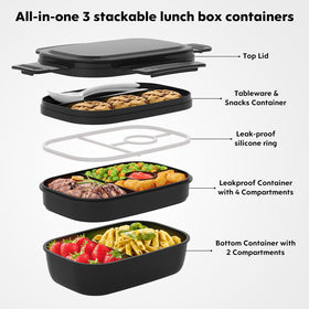 HOMETALL Bento Box includes utensils for convenient meals anywhere