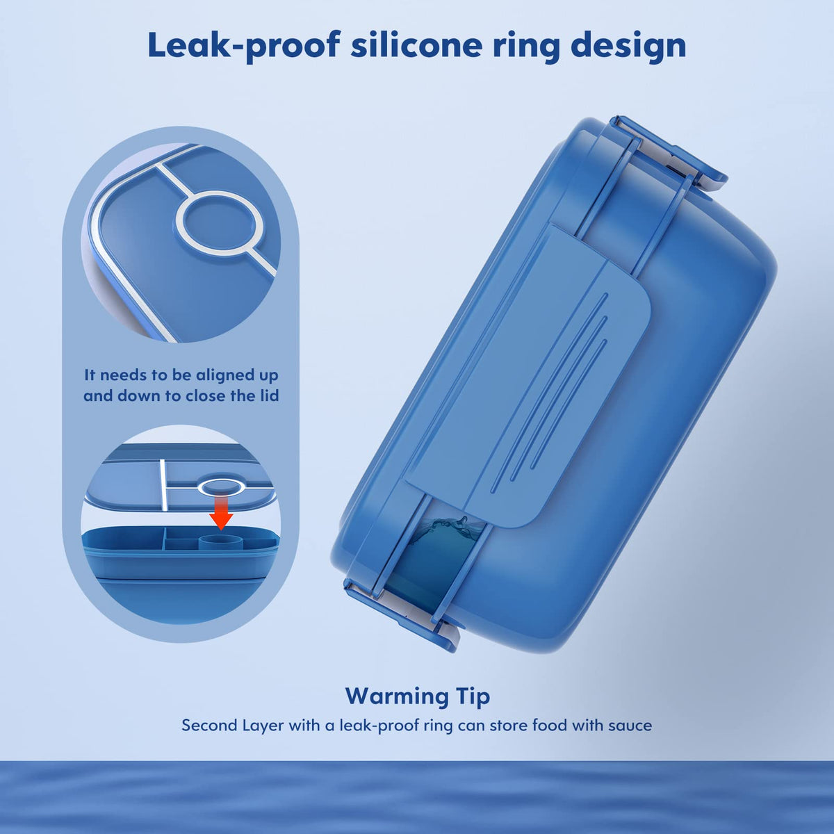 HOMETALL leak-proof seal and locking clips prevent spills