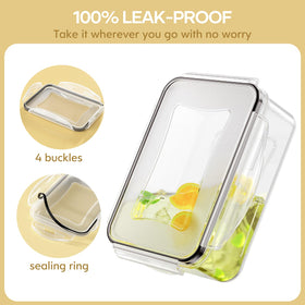 HOMETALL airtight seal and locking clips preserve moisture and freshness.