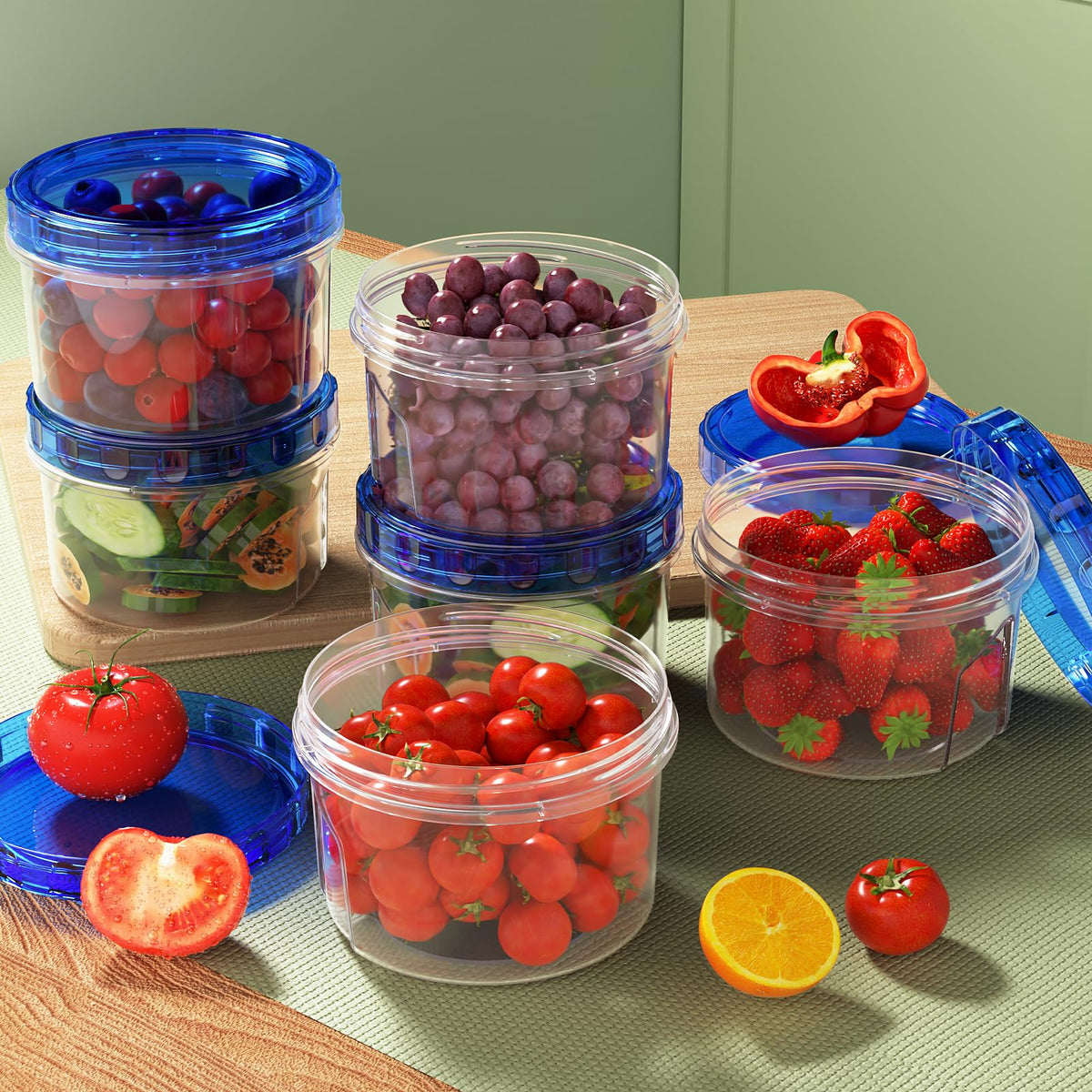 HOMETALL 6x16oz set keeps portions ready for meal prep and on-the-go lunches.