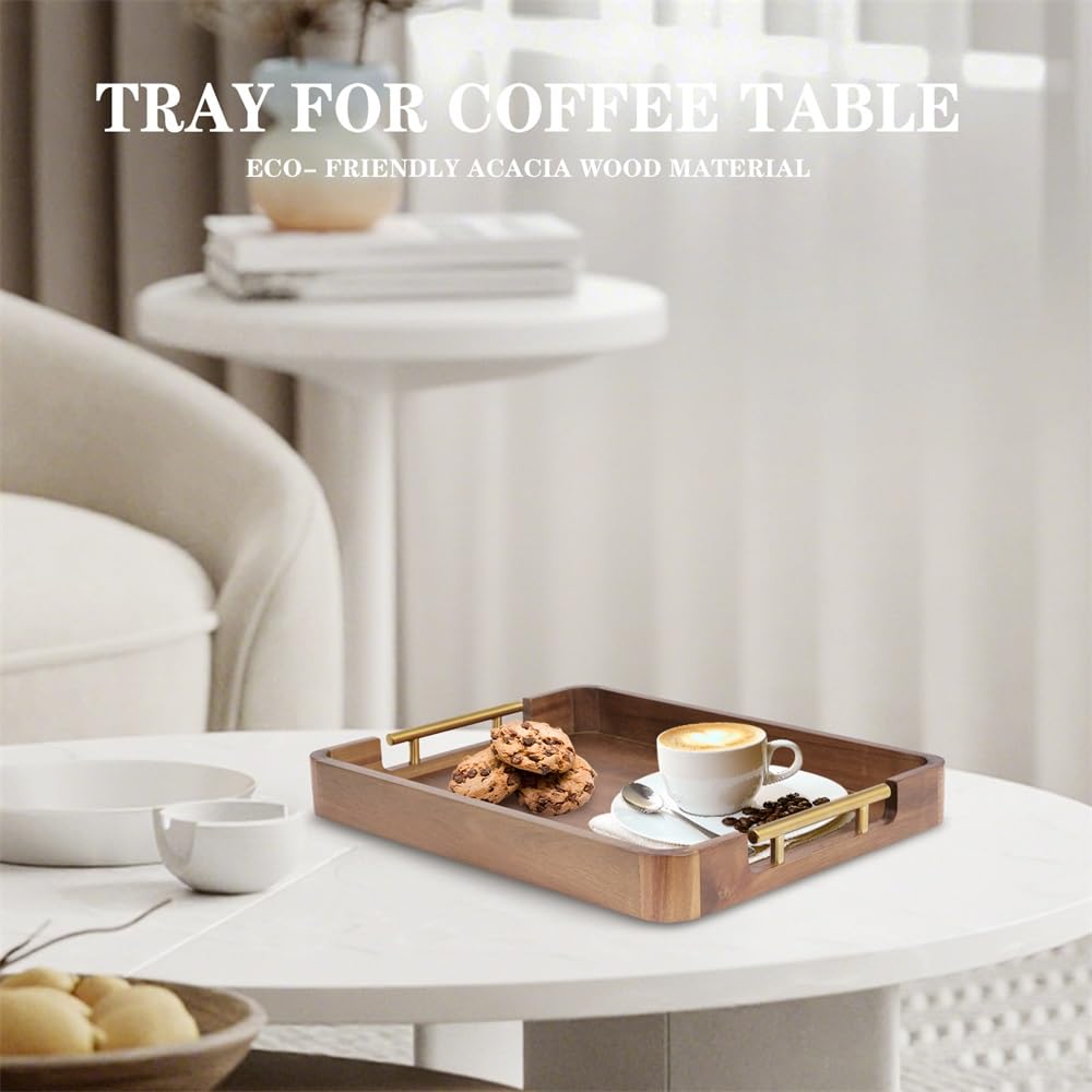 Homeumi Tray with non-slip pads protecting surfaces during serving.