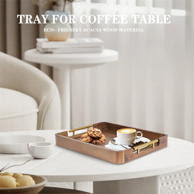 Homeumi Tray with non-slip pads protecting surfaces during serving.