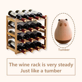 Homevany Bamboo Wine Rack ready for easy installation and quick setup.