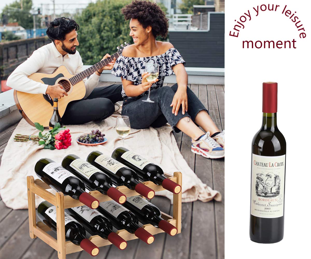 Homevany bamboo wine rack organizer highlighting eco-friendly materials