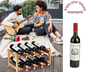 Homevany bamboo wine rack organizer highlighting eco-friendly materials