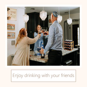 Homevany Bamboo Wine Rack demonstrates space-saving design for compact kitchens.