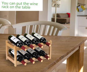Homevany wine rack on countertop for easy bottle access