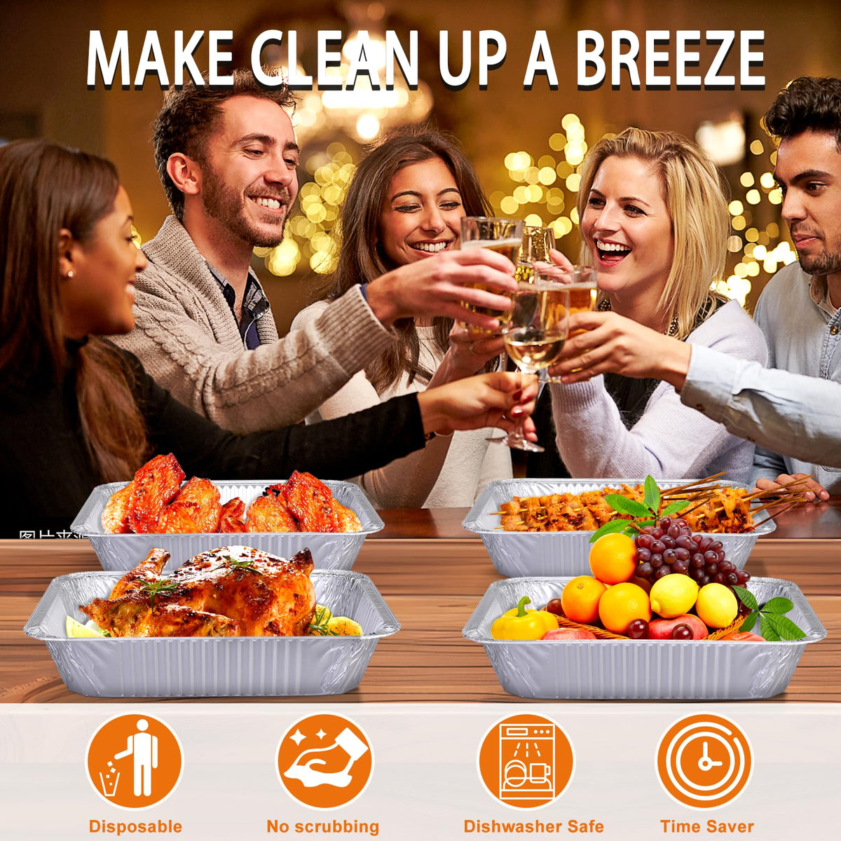 Homewarm buffet-serving pans 9x13 for hot dishes at parties and gatherings.