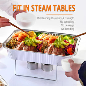 Homewarm disposable pans simplify cleanup and quick disposal after meals.