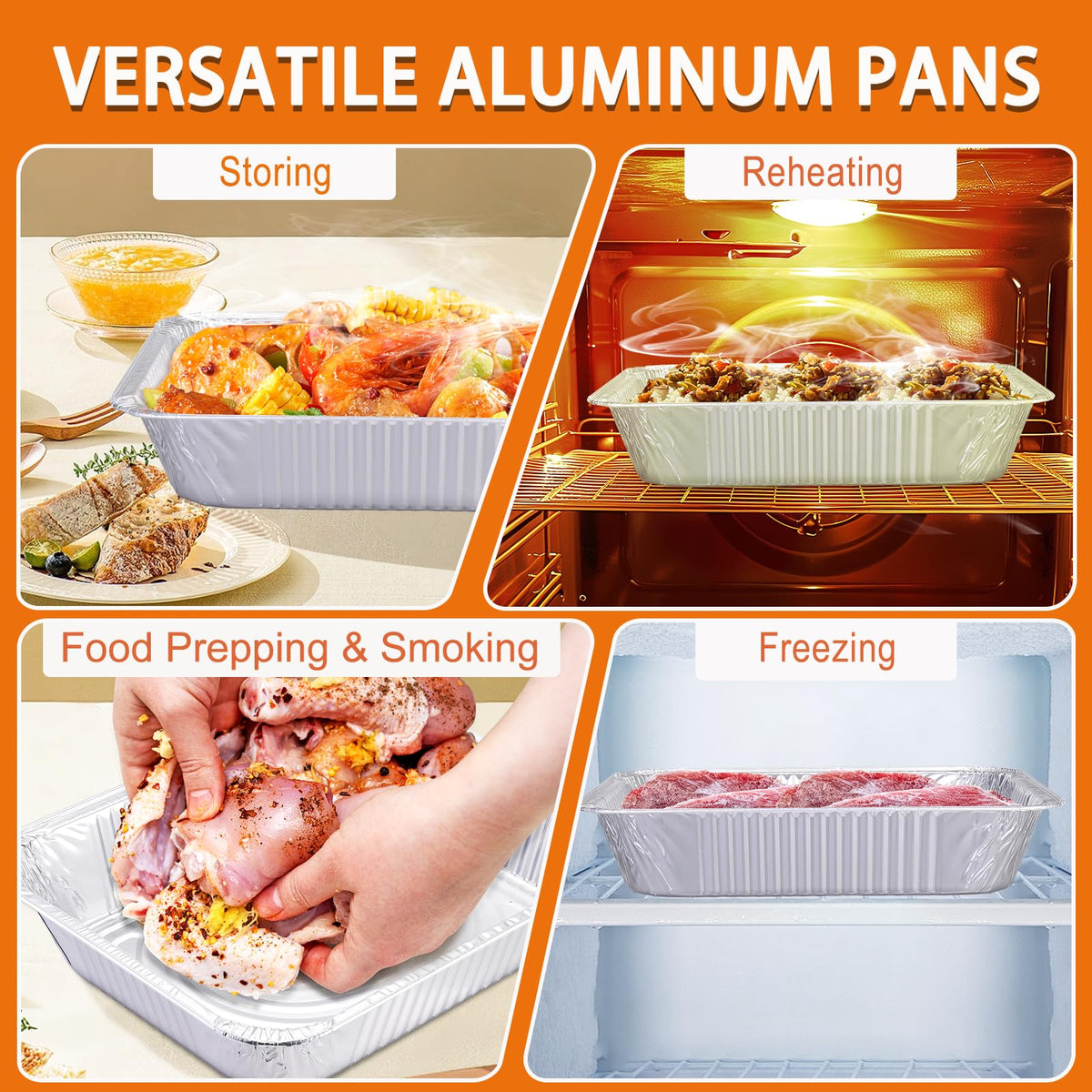 Homewarm freezer-safe foil pans preserve leftovers with reliable temperature retention.
