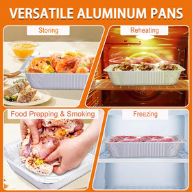 Homewarm freezer-safe foil pans preserve leftovers with reliable temperature retention.