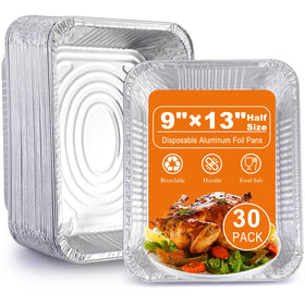 Homewarm half-size foil pans 9x13 pack, ideal for make-ahead meals and simple cleanup.